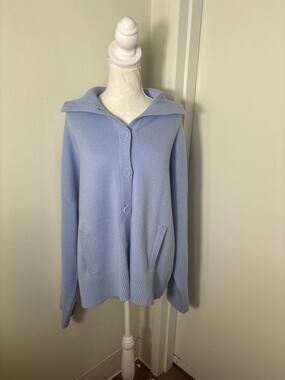 Sablyn Baby Blue Cardigan Sweater Sz M